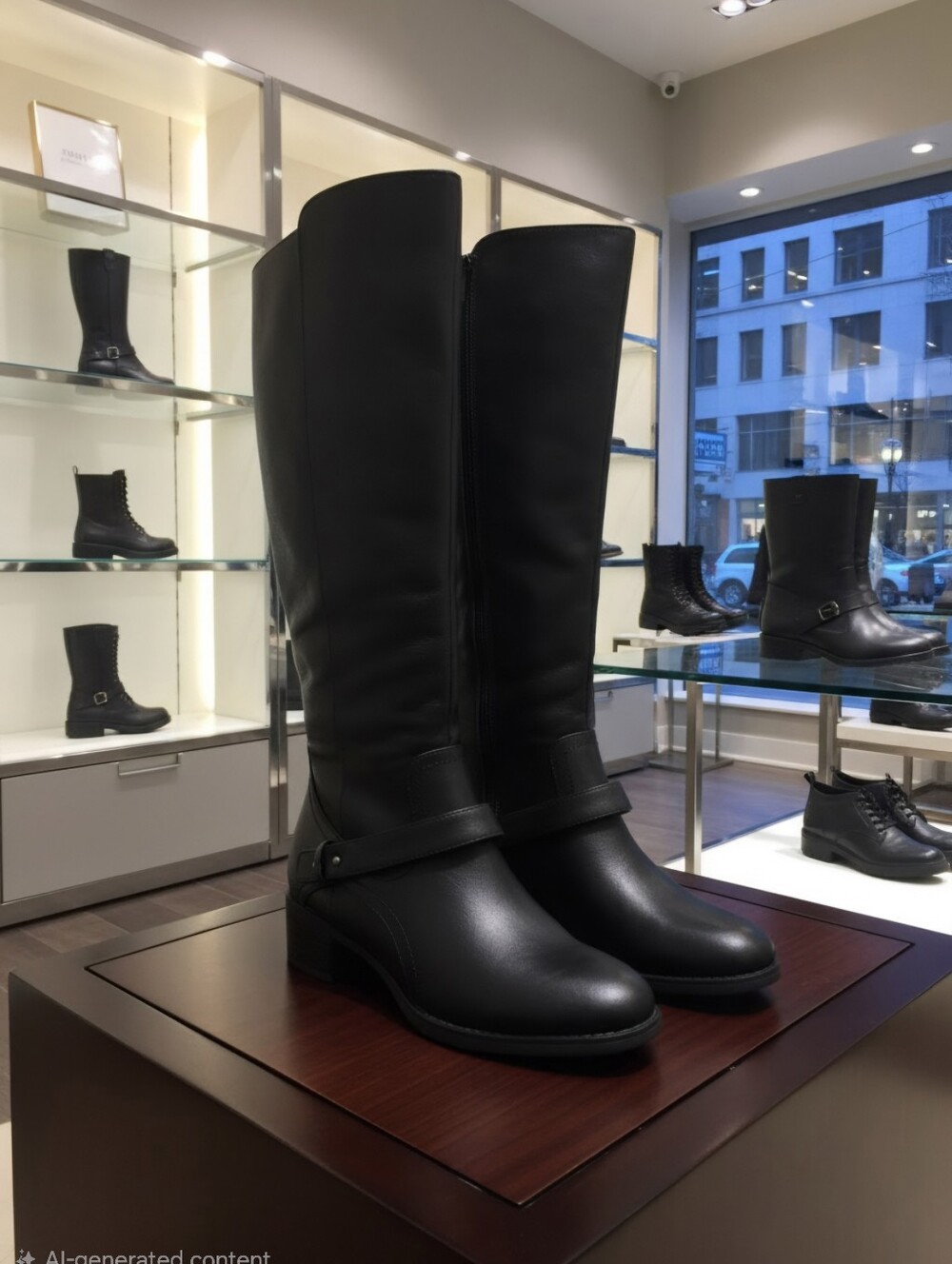 Easy Street Jewel Black Boots Women's Sz 8m